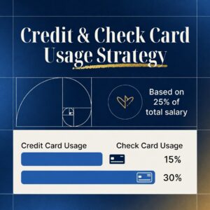 총 급여 25% 기준 신용카드 체크카드 사용 전략 도표